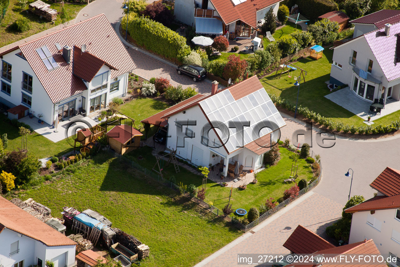 District Mörzheim in Landau in der Pfalz in the state Rhineland-Palatinate, Germany out of the air