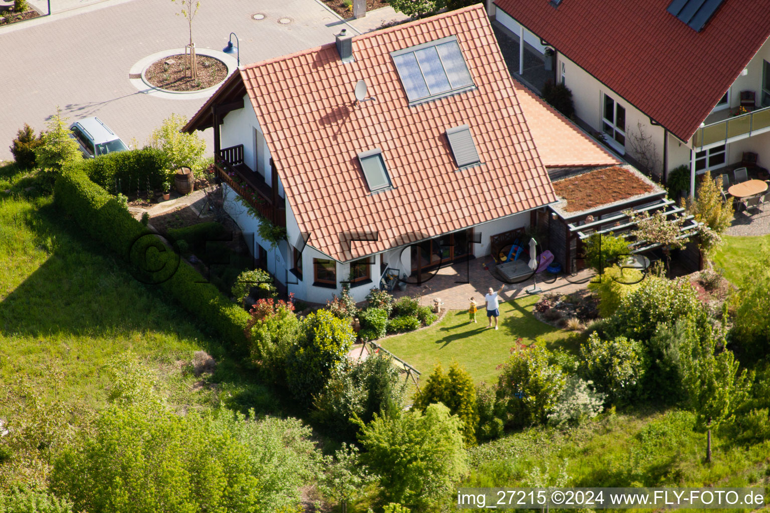 Bird's eye view of District Mörzheim in Landau in der Pfalz in the state Rhineland-Palatinate, Germany