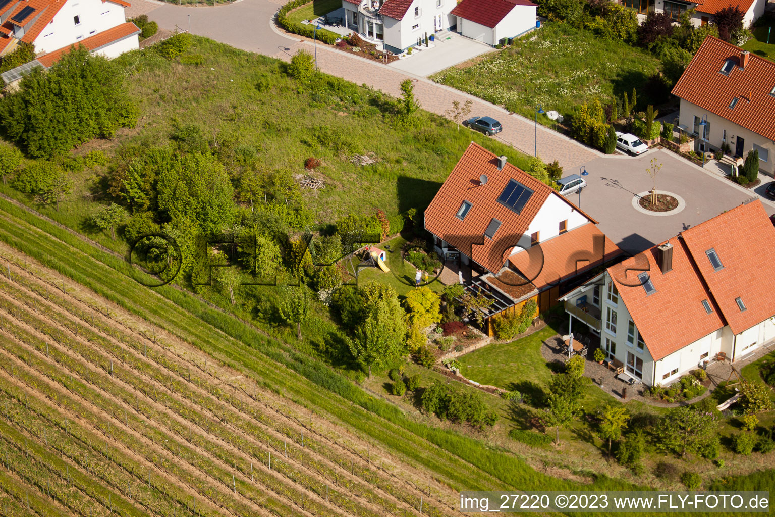 Drone recording of District Mörzheim in Landau in der Pfalz in the state Rhineland-Palatinate, Germany