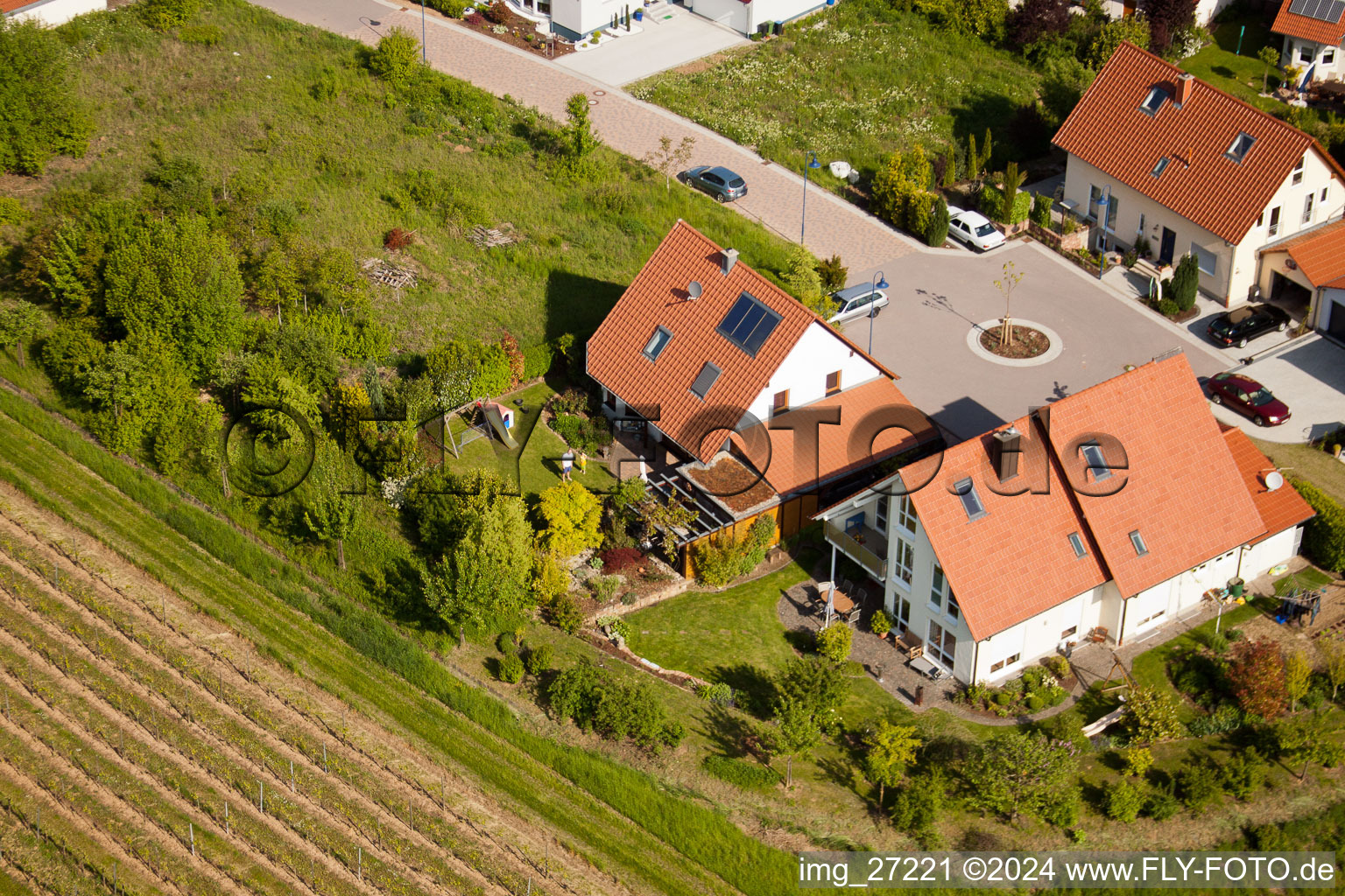 District Mörzheim in Landau in der Pfalz in the state Rhineland-Palatinate, Germany from the drone perspective