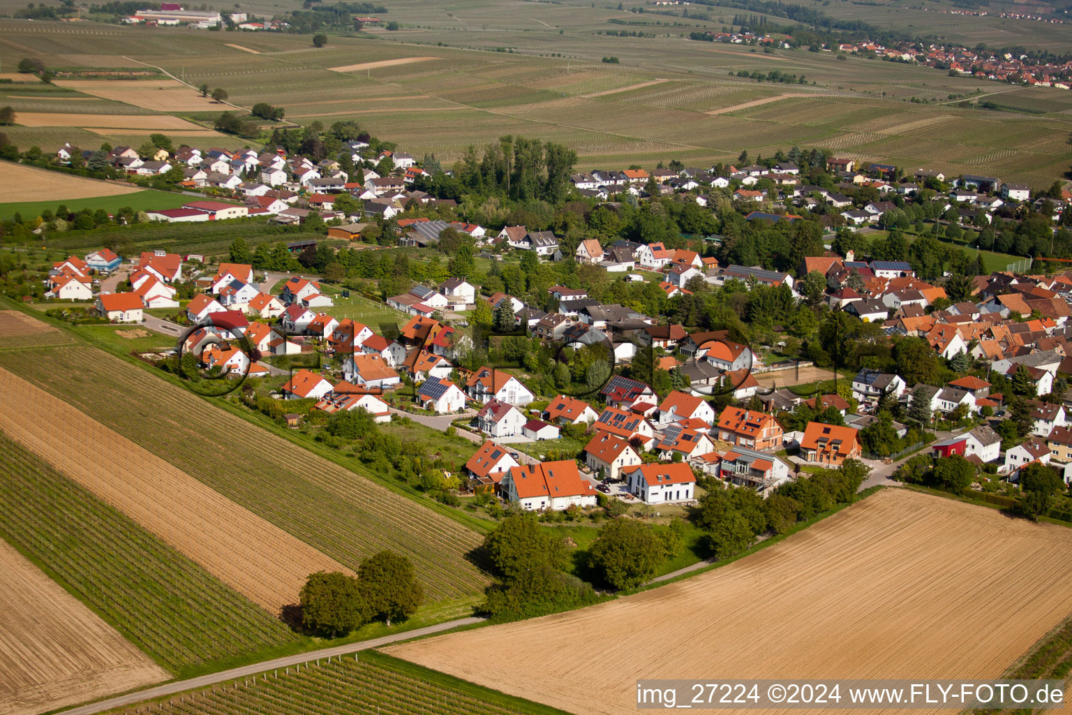 District Mörzheim in Landau in der Pfalz in the state Rhineland-Palatinate, Germany seen from a drone