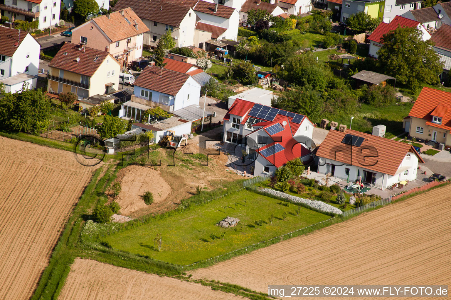 Aerial photograpy of District Mörzheim in Landau in der Pfalz in the state Rhineland-Palatinate, Germany