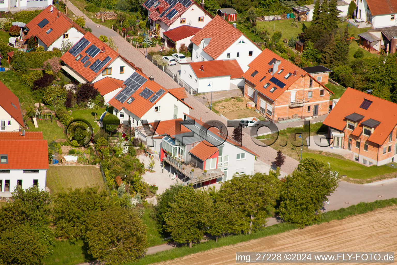 District Mörzheim in Landau in der Pfalz in the state Rhineland-Palatinate, Germany out of the air