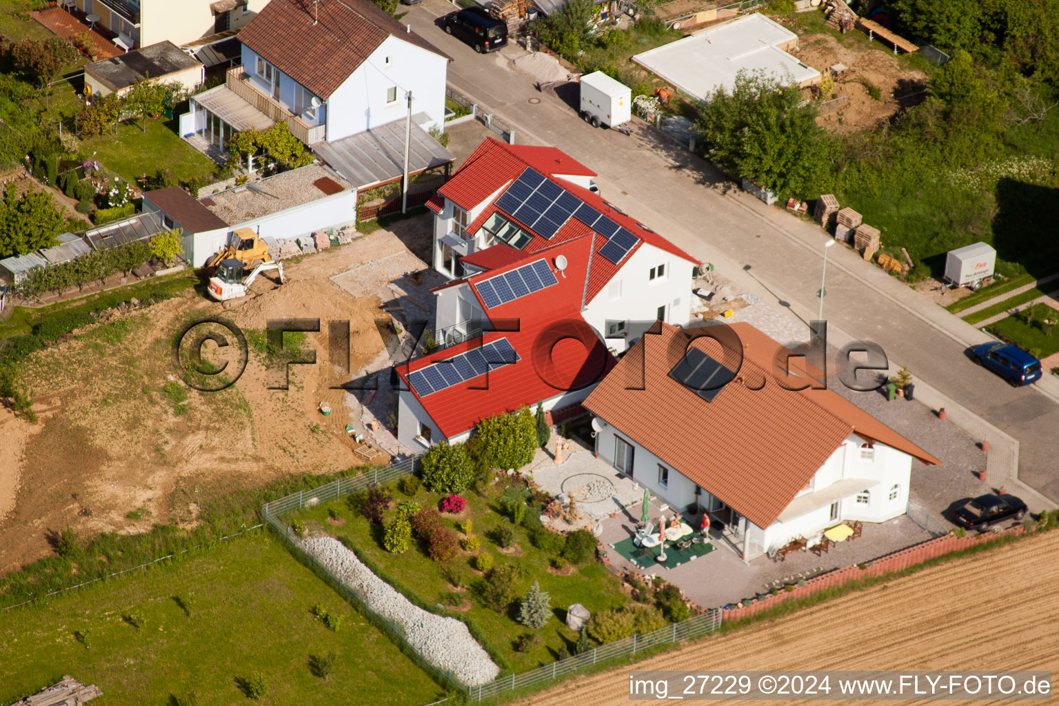 District Mörzheim in Landau in der Pfalz in the state Rhineland-Palatinate, Germany out of the air