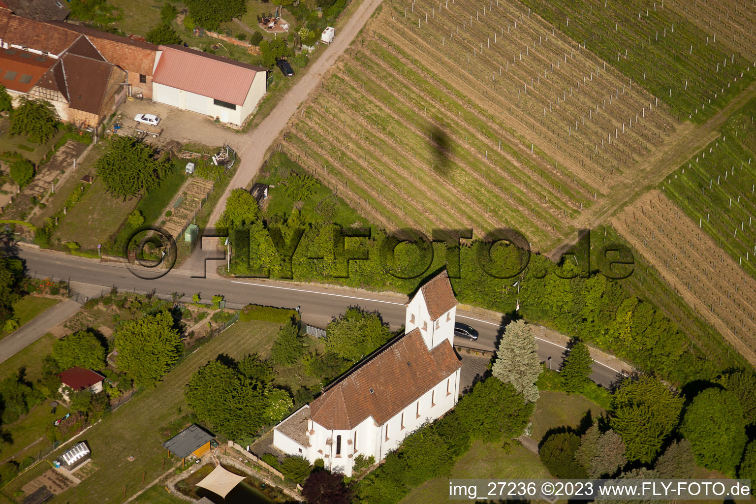 Drone recording of District Mörzheim in Landau in der Pfalz in the state Rhineland-Palatinate, Germany