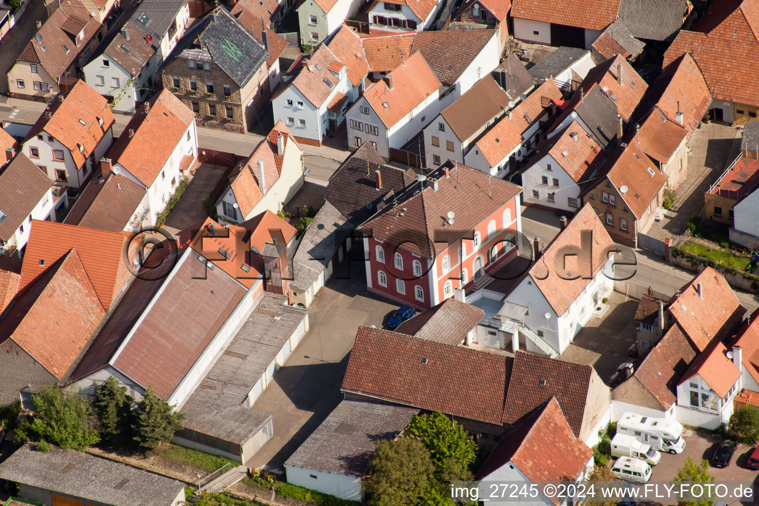 District Wollmesheim in Landau in der Pfalz in the state Rhineland-Palatinate, Germany out of the air
