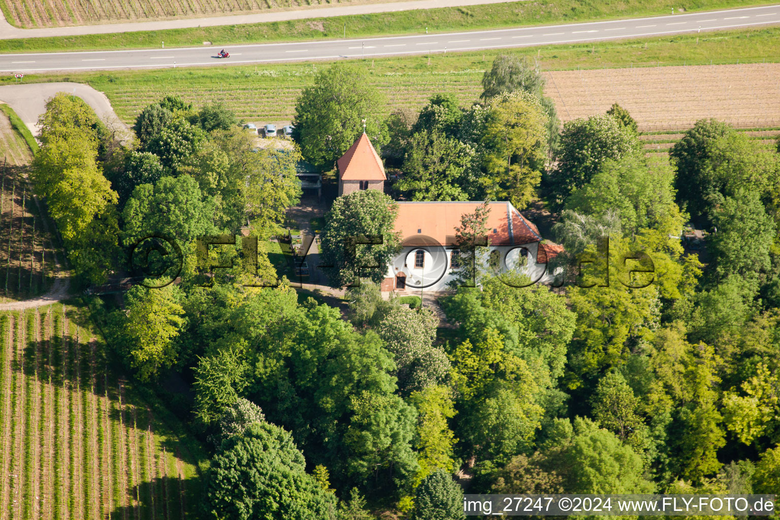 District Wollmesheim in Landau in der Pfalz in the state Rhineland-Palatinate, Germany from the plane