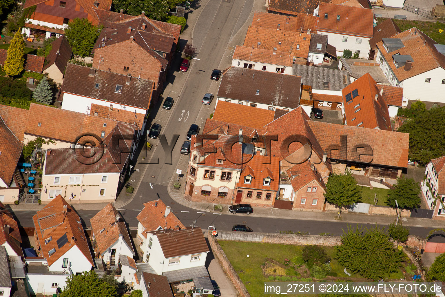 Aerial view of To the corner in the district Wollmesheim in Landau in der Pfalz in the state Rhineland-Palatinate, Germany