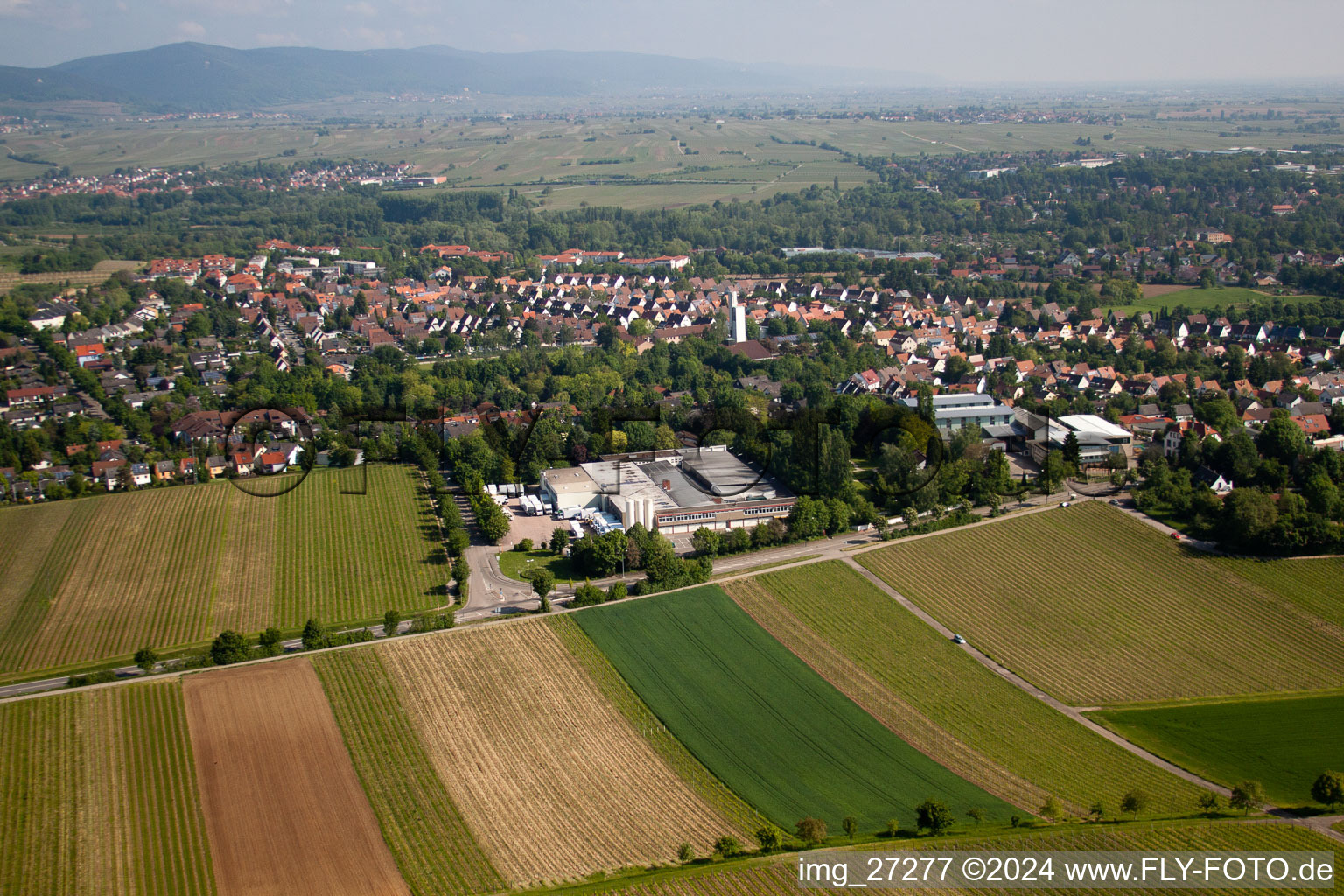 Aerial photograpy of Wollmesheimer Höhe, Hofmeister-Brot GmbH in Landau in der Pfalz in the state Rhineland-Palatinate, Germany