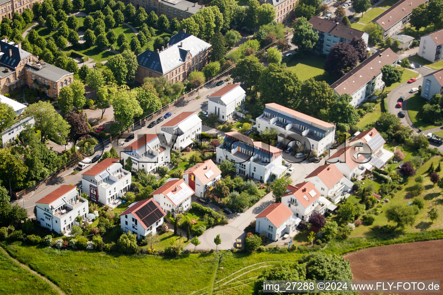 Aerial photograpy of Wollmesheim Heights in Landau in der Pfalz in the state Rhineland-Palatinate, Germany