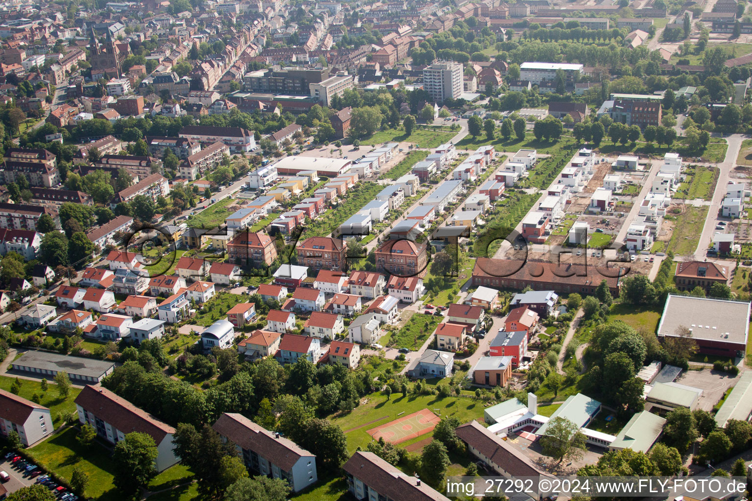 Landau in der Pfalz in the state Rhineland-Palatinate, Germany out of the air