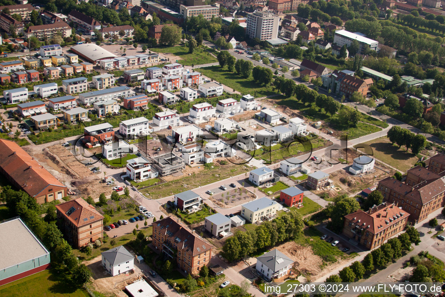 Drone image of Landau in der Pfalz in the state Rhineland-Palatinate, Germany