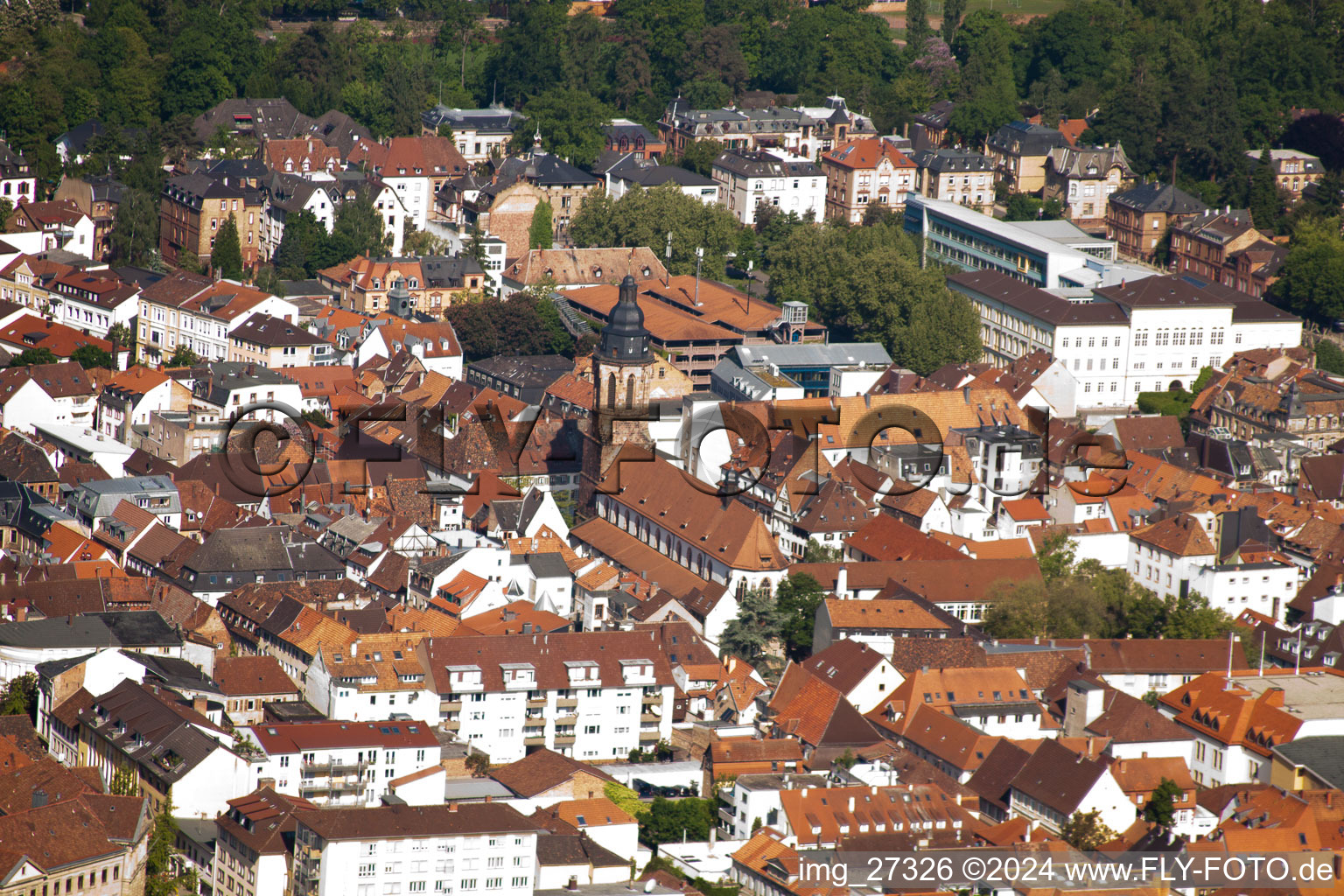 Oblique view of Landau in der Pfalz in the state Rhineland-Palatinate, Germany