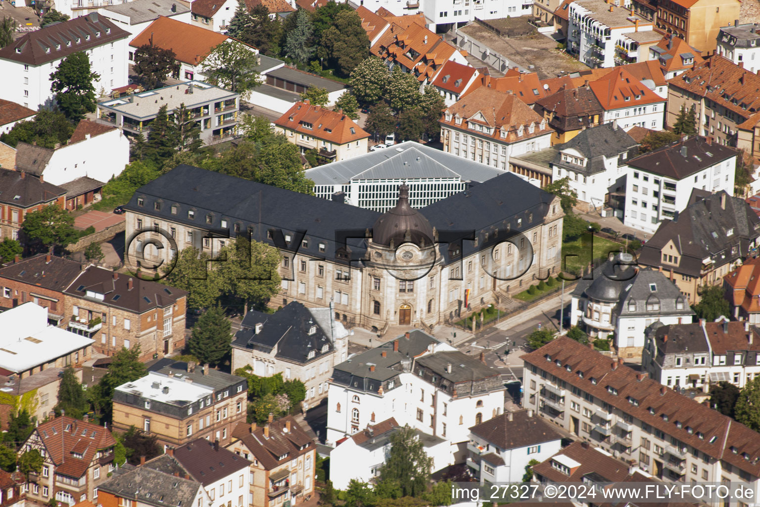 Landau in der Pfalz in the state Rhineland-Palatinate, Germany from above