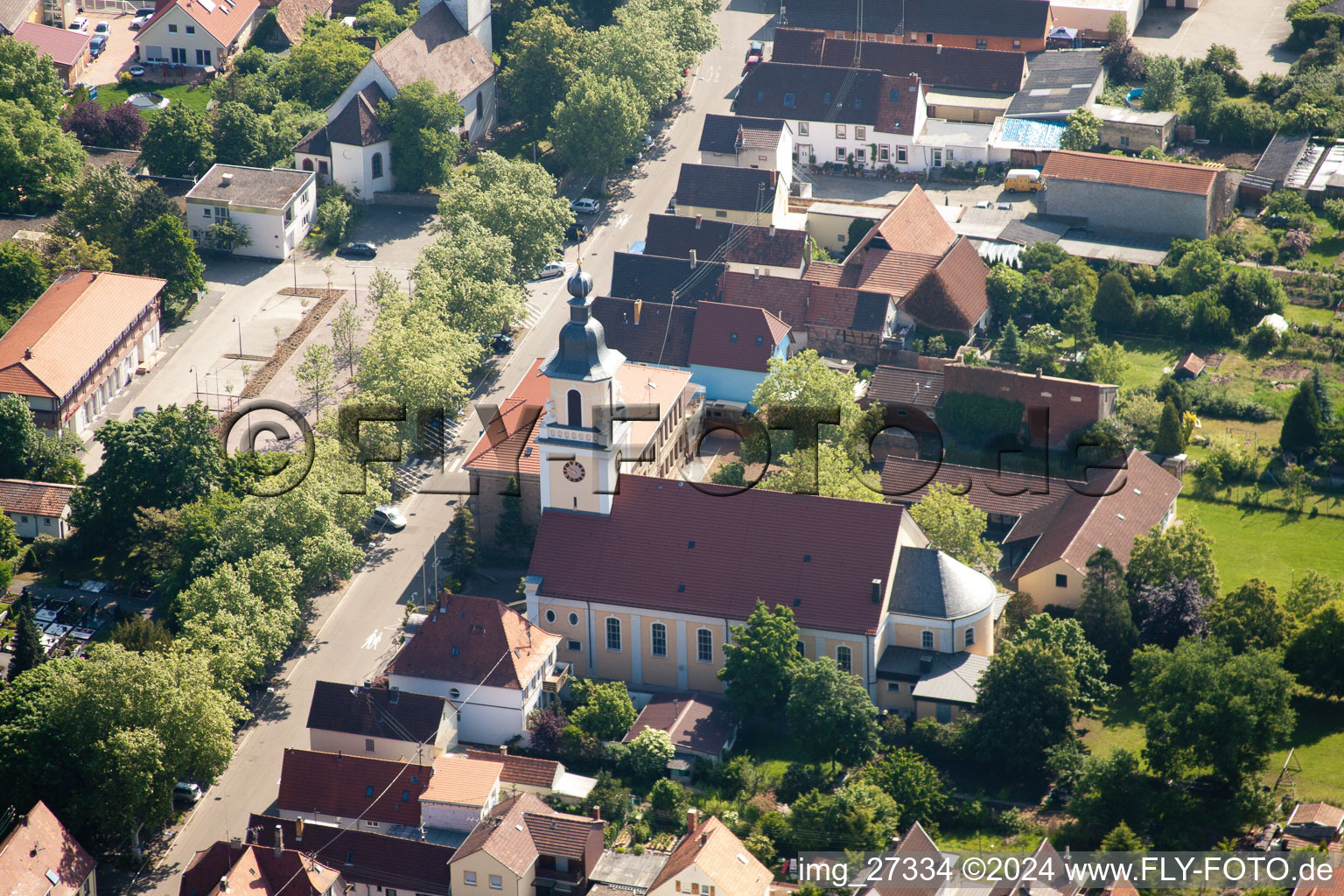 Drone image of District Queichheim in Landau in der Pfalz in the state Rhineland-Palatinate, Germany