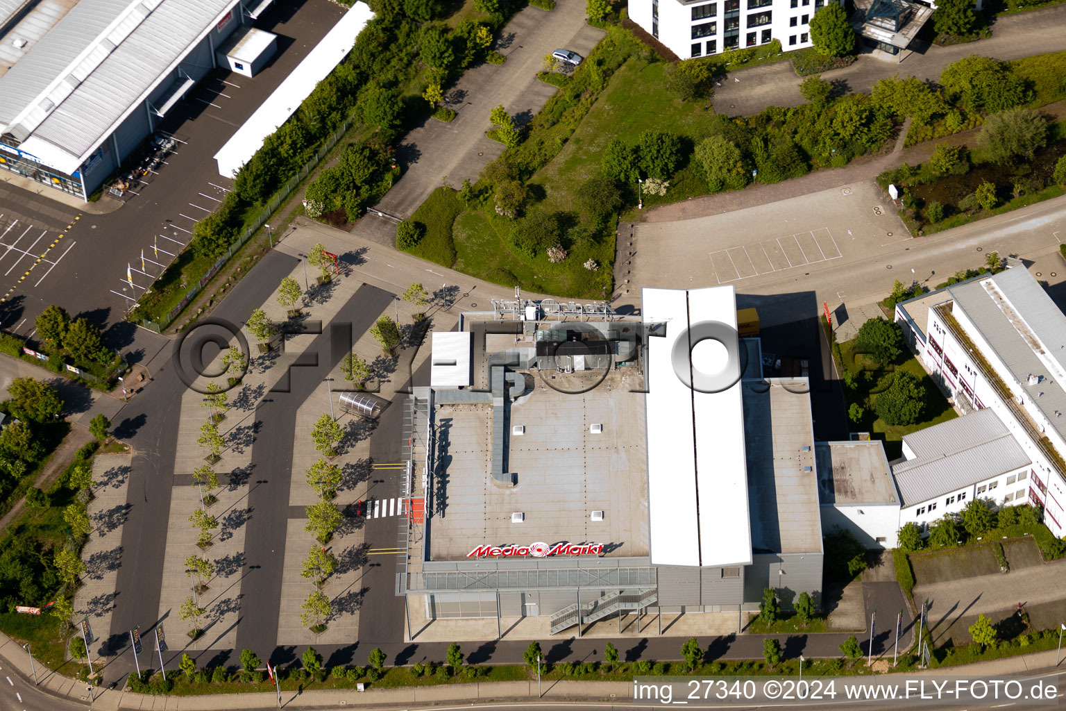 Aerial photograpy of District Queichheim in Landau in der Pfalz in the state Rhineland-Palatinate, Germany