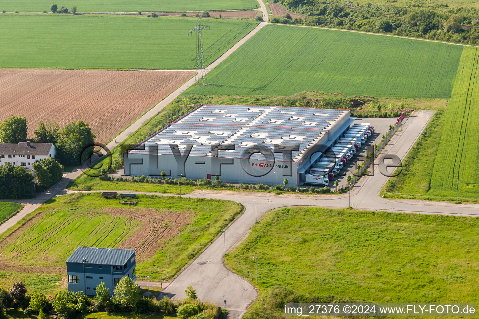 Warehouses and forwarding building Ehrmann Logistik in Landau in der Pfalz in the state Rhineland-Palatinate, Germany