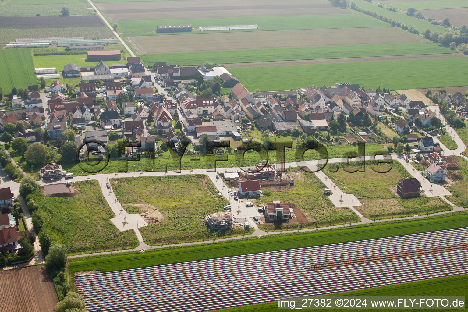 Drone recording of District Mörlheim in Landau in der Pfalz in the state Rhineland-Palatinate, Germany