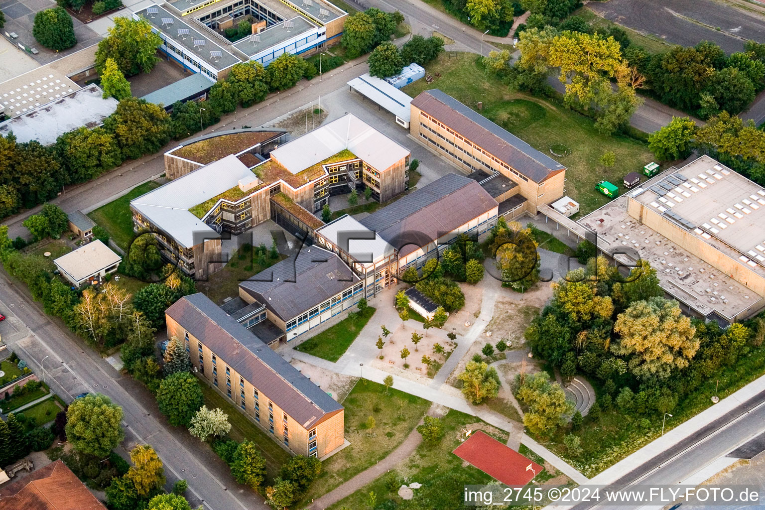 School Center in Kandel in the state Rhineland-Palatinate, Germany out of the air