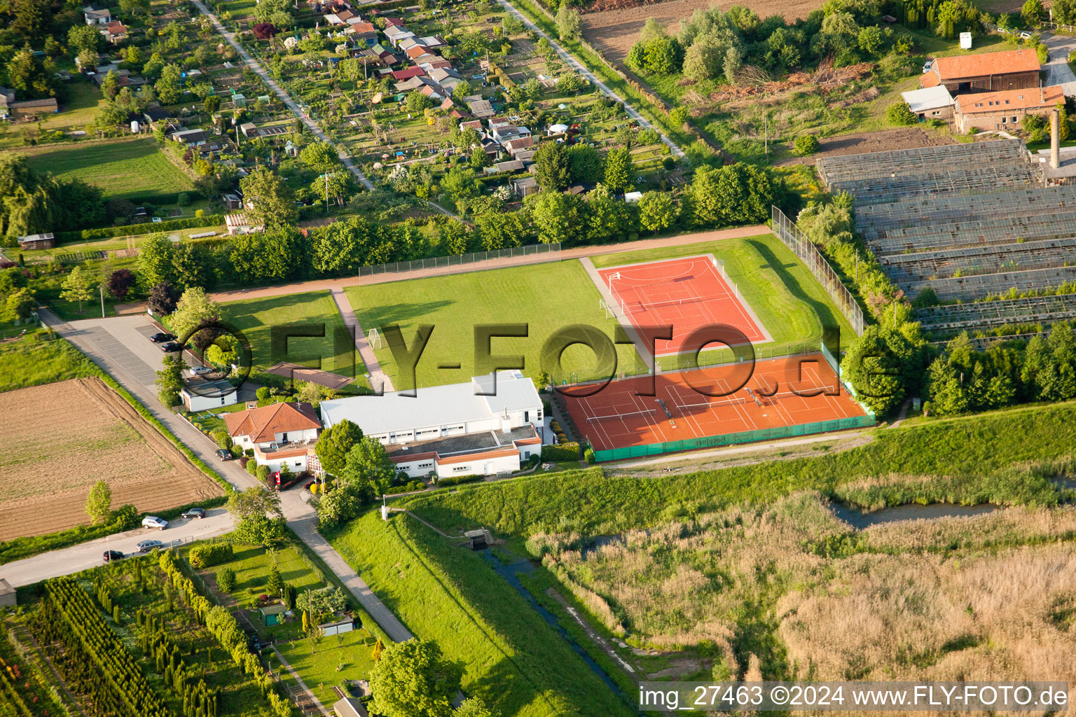 Oblique view of District Durlach in Karlsruhe in the state Baden-Wuerttemberg, Germany