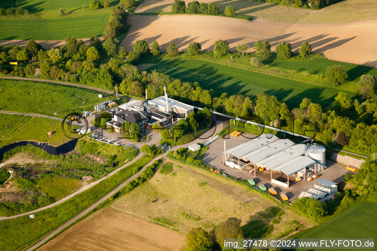 Aerial view of Site of heaped landfill Karlsruhe Durlach in the district Durlach in Karlsruhe in the state Baden-Wurttemberg