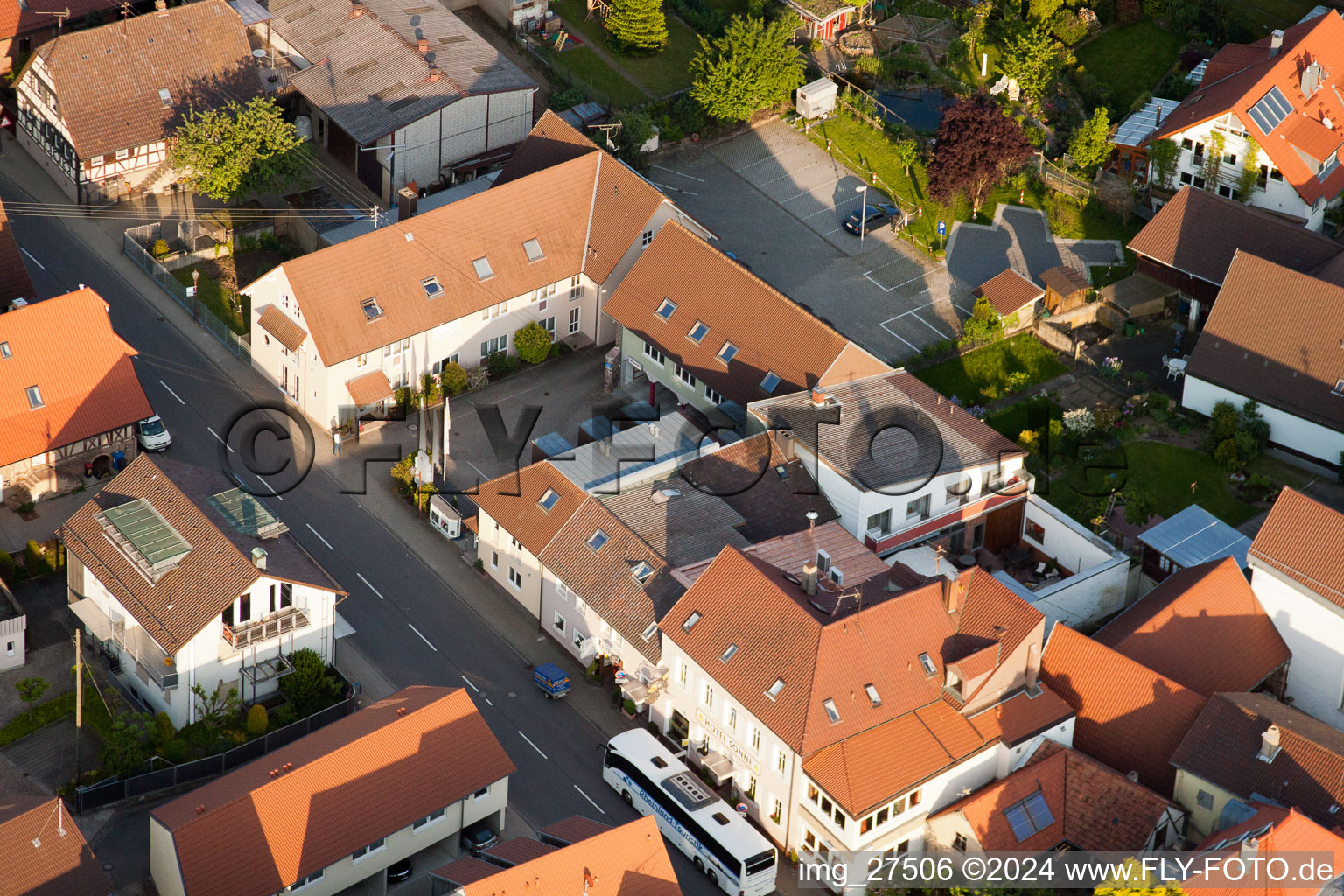 Aerial photograpy of District Stupferich in Karlsruhe in the state Baden-Wuerttemberg, Germany