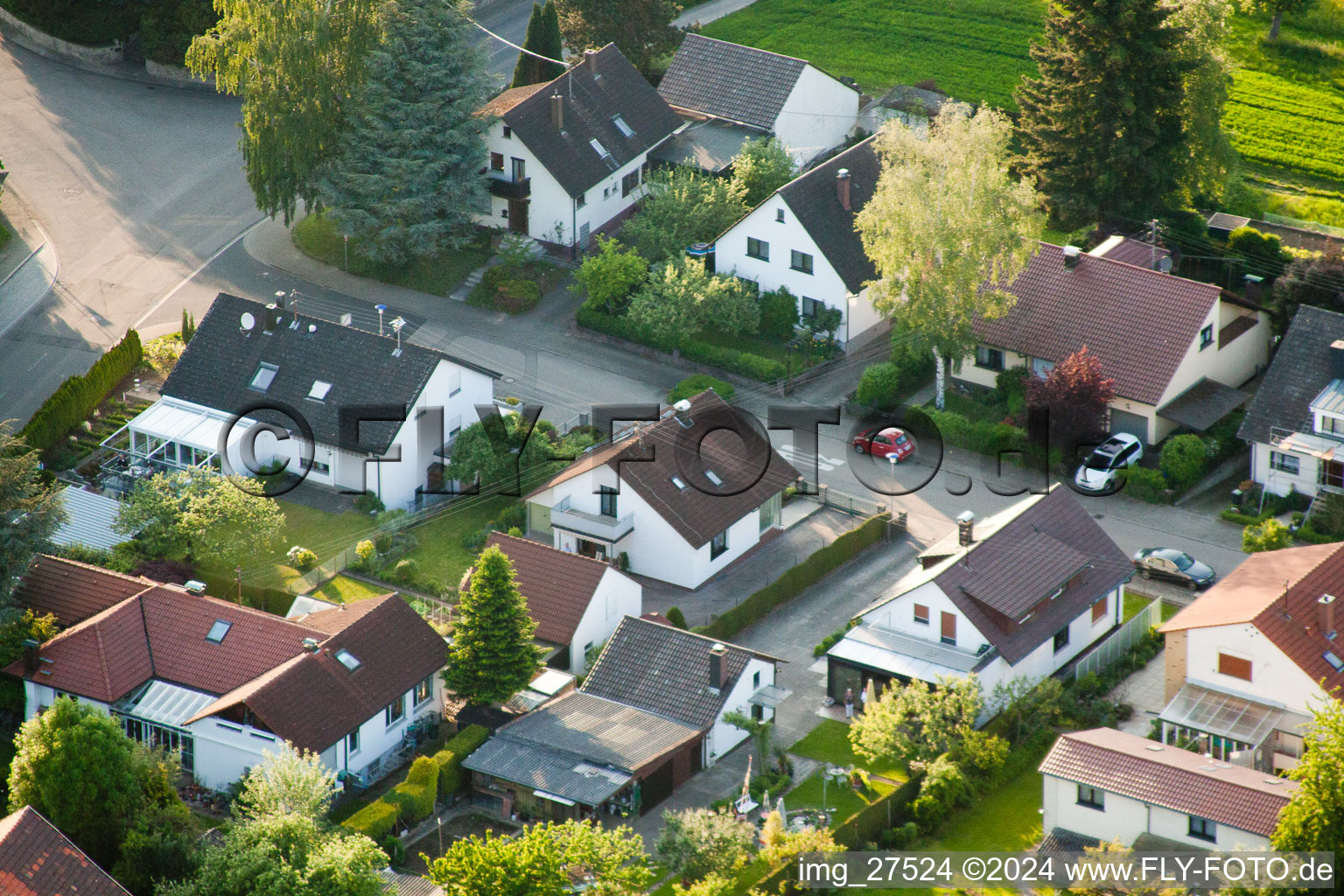 Gerberastrasse 4 in the district Stupferich in Karlsruhe in the state Baden-Wuerttemberg, Germany out of the air