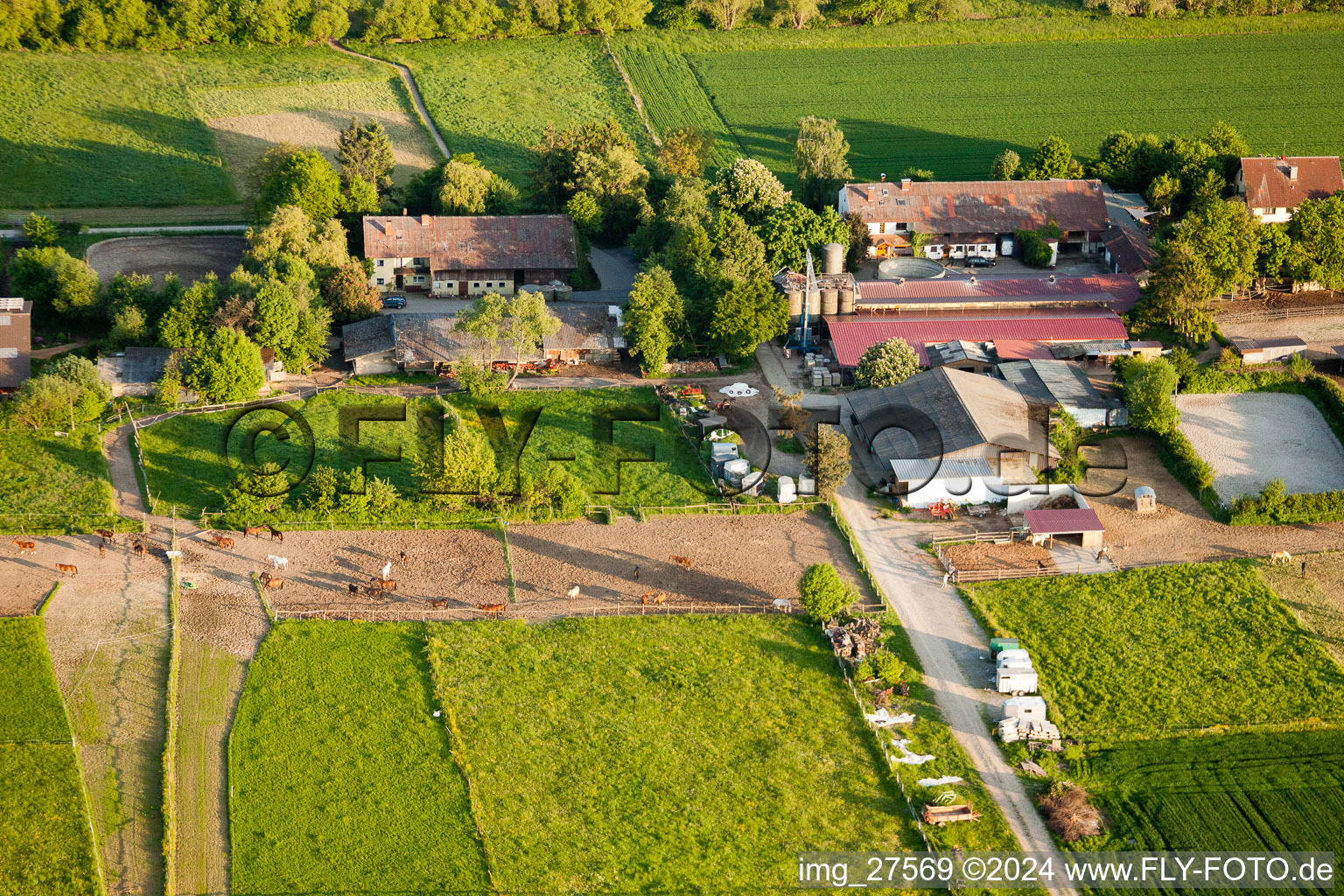 Aerial view of In the stony in the district Langensteinbach in Karlsbad in the state Baden-Wuerttemberg, Germany