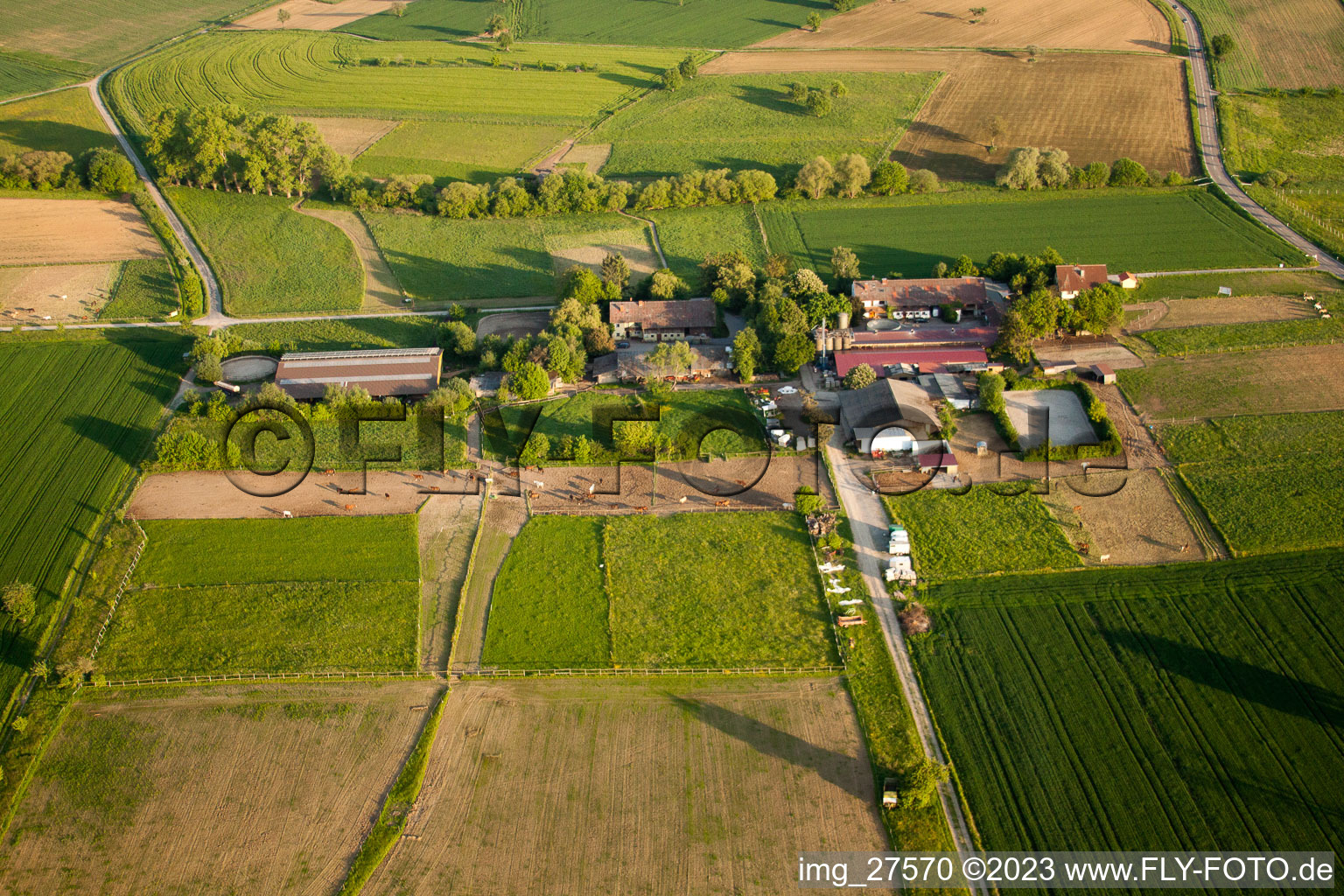 Aerial photograpy of In the stony in the district Langensteinbach in Karlsbad in the state Baden-Wuerttemberg, Germany