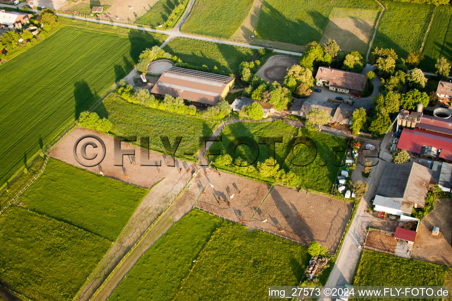 Stable in Steinig in the district Langensteinbach in Karlsbad in the state Baden-Wuerttemberg, Germany