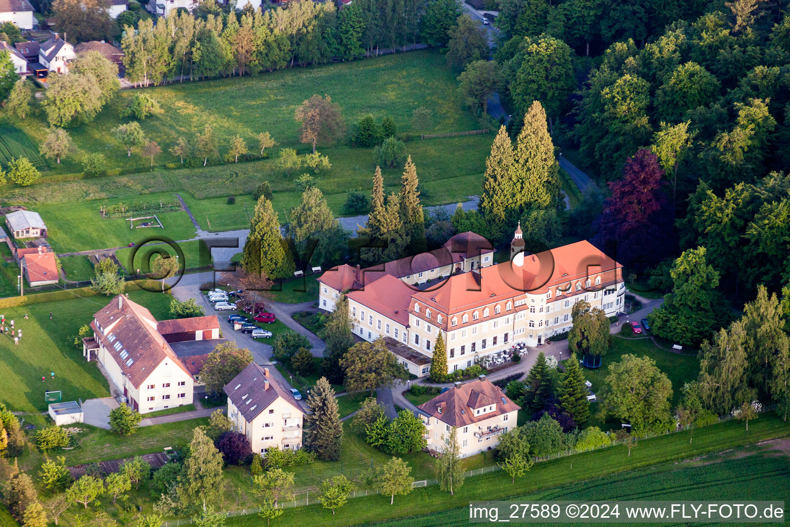 Ground, administration and basis of the charitable organization Bibelheim Bethanien in the district Langensteinbach in Karlsbad in the state Baden-Wurttemberg, Germany