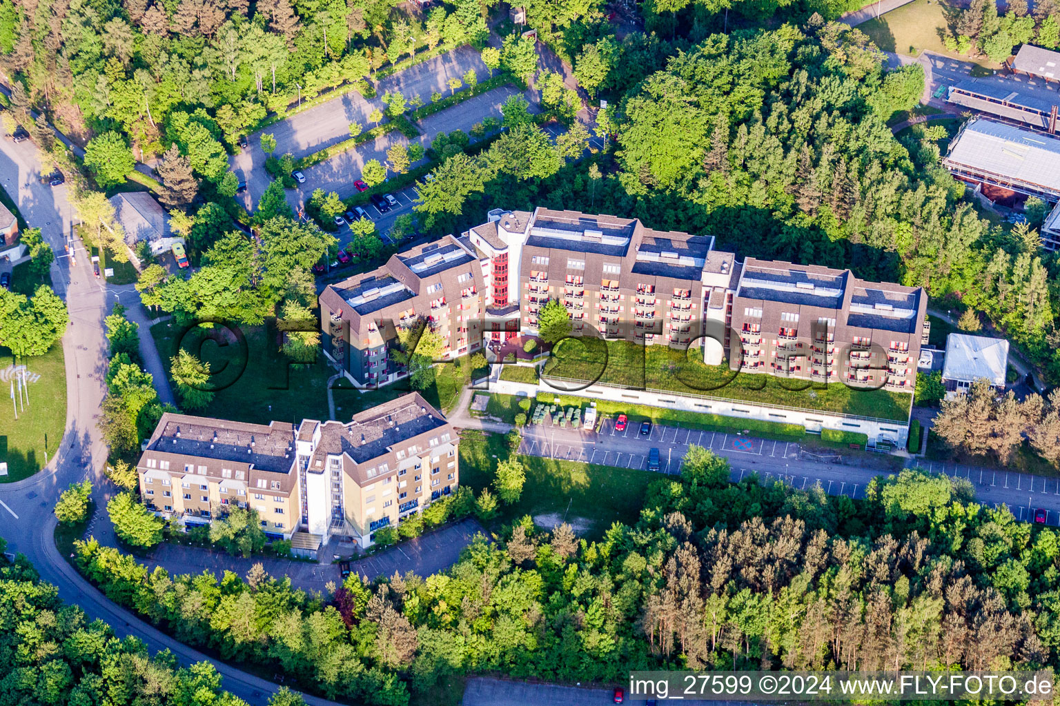 Nurses Residence - Building SRH RPK Karlsbad GmbH in the district Langensteinbach in Karlsbad in the state Baden-Wurttemberg, Germany