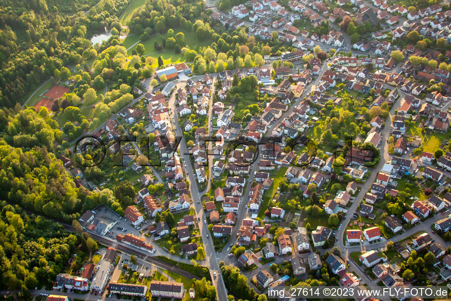 Pforzheimerstr in the district Reichenbach in Waldbronn in the state Baden-Wuerttemberg, Germany