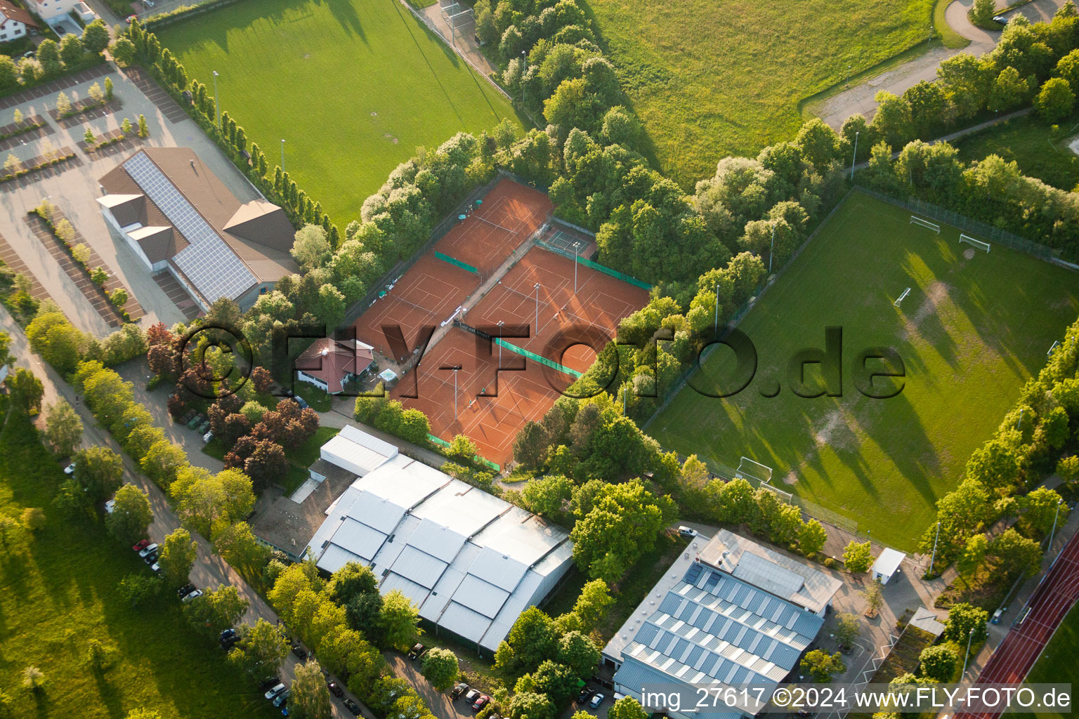 Aerial photograpy of Reichenbach, Tennis Club Waldbronn e. V in the district Busenbach in Waldbronn in the state Baden-Wuerttemberg, Germany