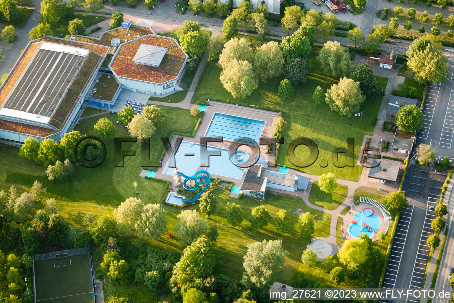 Outdoor swimming pool Waldbronn in the district Busenbach in Waldbronn in the state Baden-Wuerttemberg, Germany