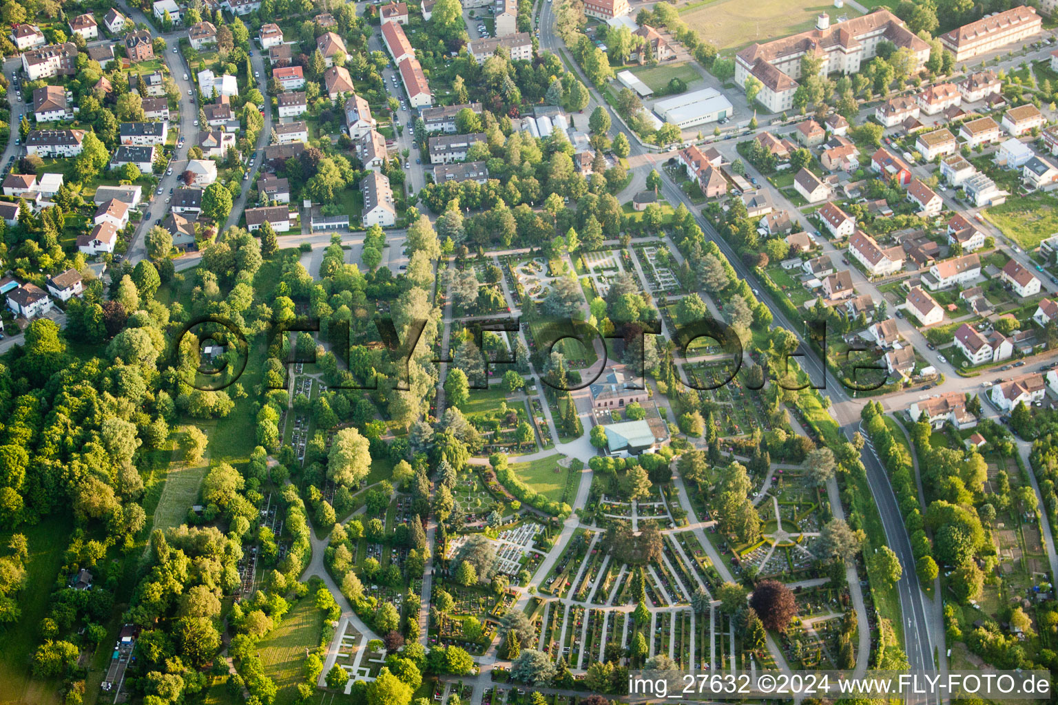 Cemetery in Ettlingen in the state Baden-Wuerttemberg, Germany