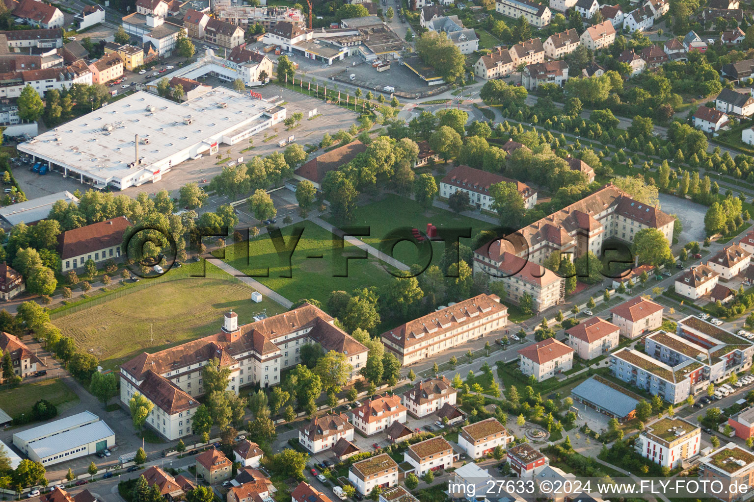 Gutleuthausstrasse in Ettlingen in the state Baden-Wuerttemberg, Germany