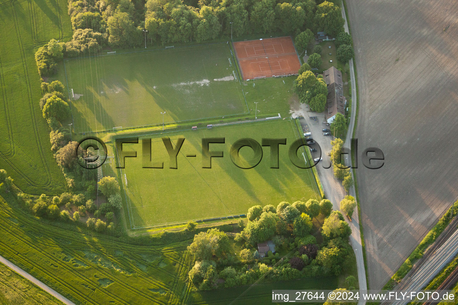 Aerial view of Allemannia DFK FG eV in the district Rüppurr in Karlsruhe in the state Baden-Wuerttemberg, Germany