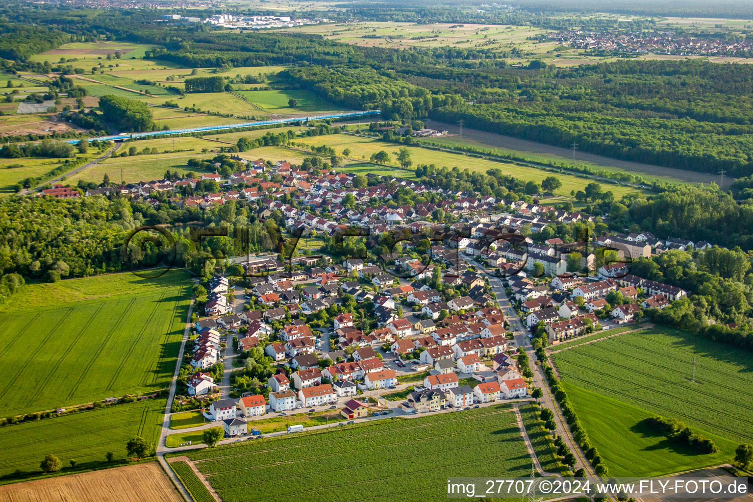 From northeast in the district Frauenweiler in Wiesloch in the state Baden-Wuerttemberg, Germany