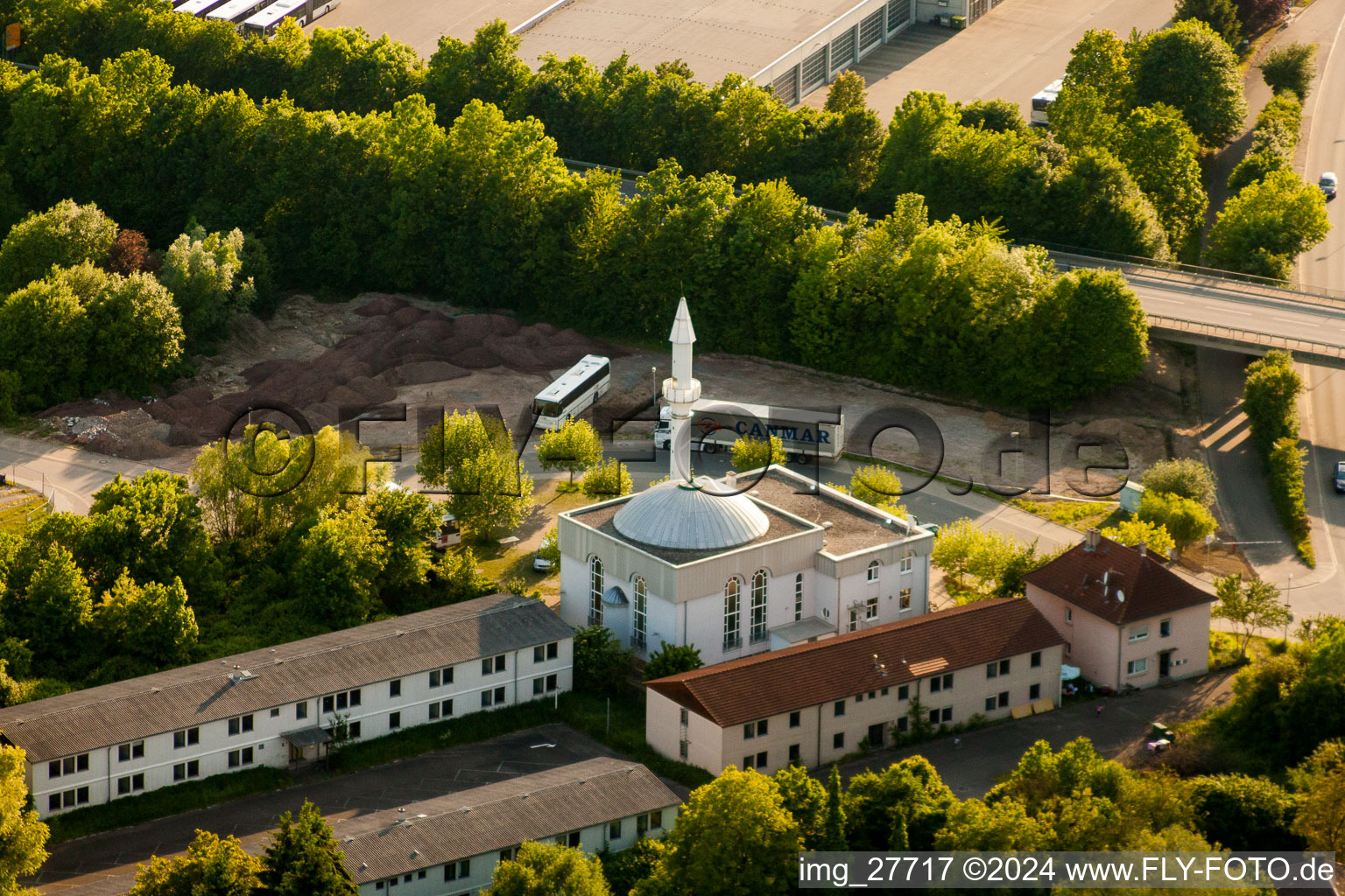 Building of the mosque of DITIB Tuerkisch Islamische Gemeinde zu Wiesloch e.V. in Wiesloch in the state Baden-Wurttemberg, Germany