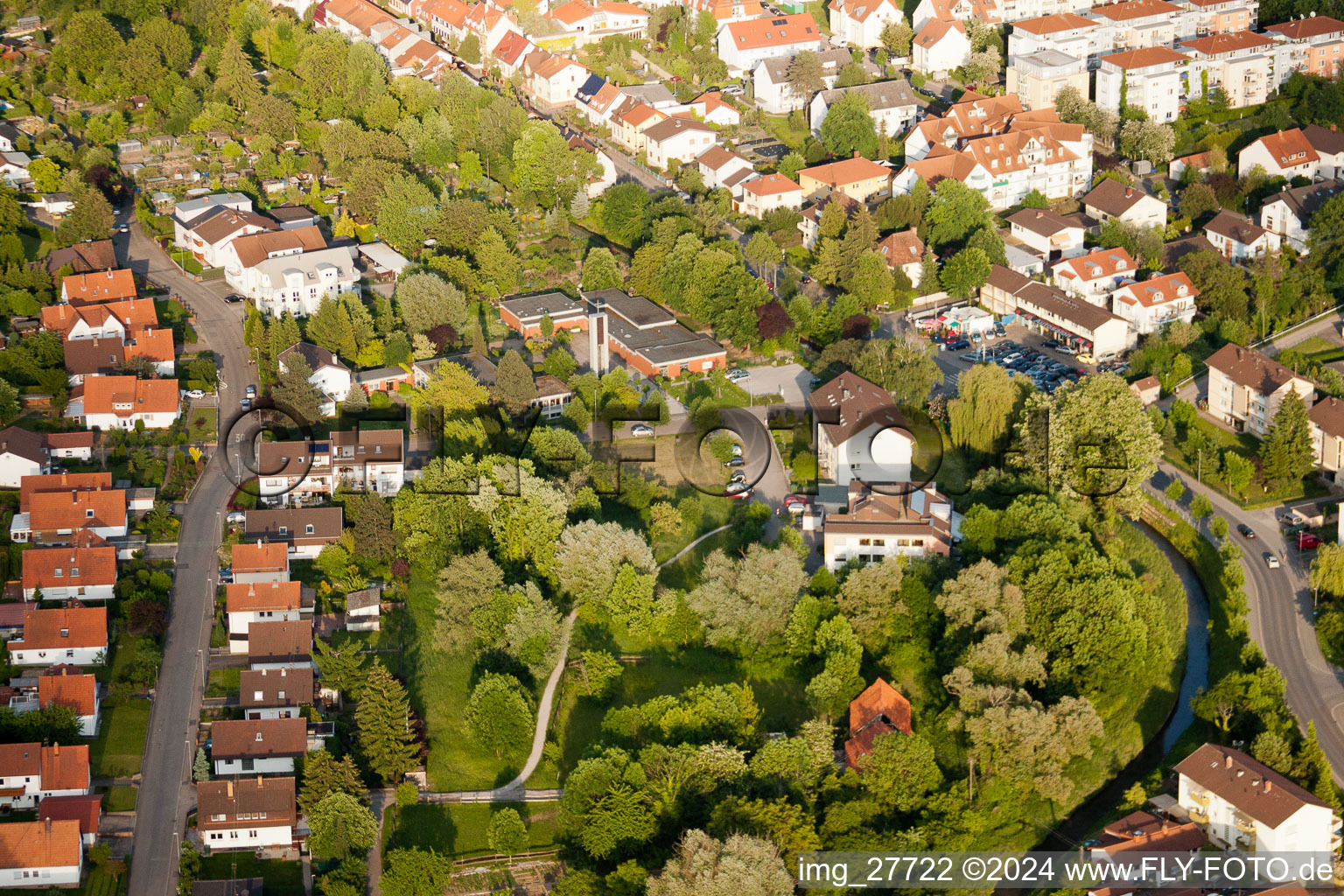 Christ Church from the West in Wiesloch in the state Baden-Wuerttemberg, Germany