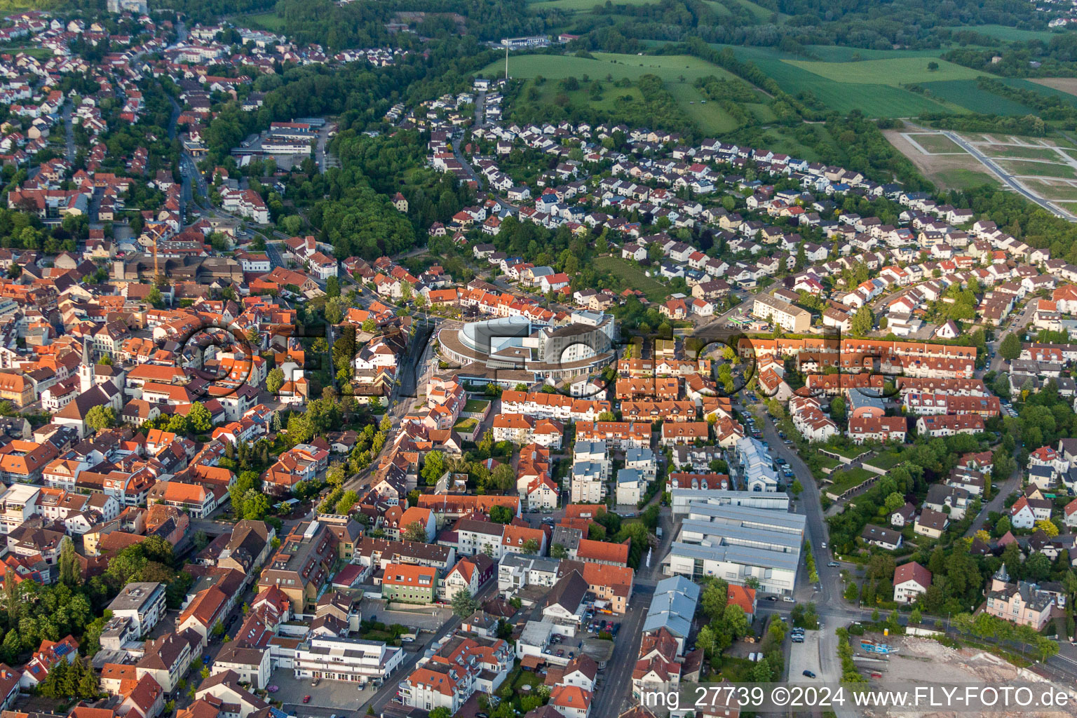 Settlement area in Wiesloch in the state Baden-Wurttemberg, Germany