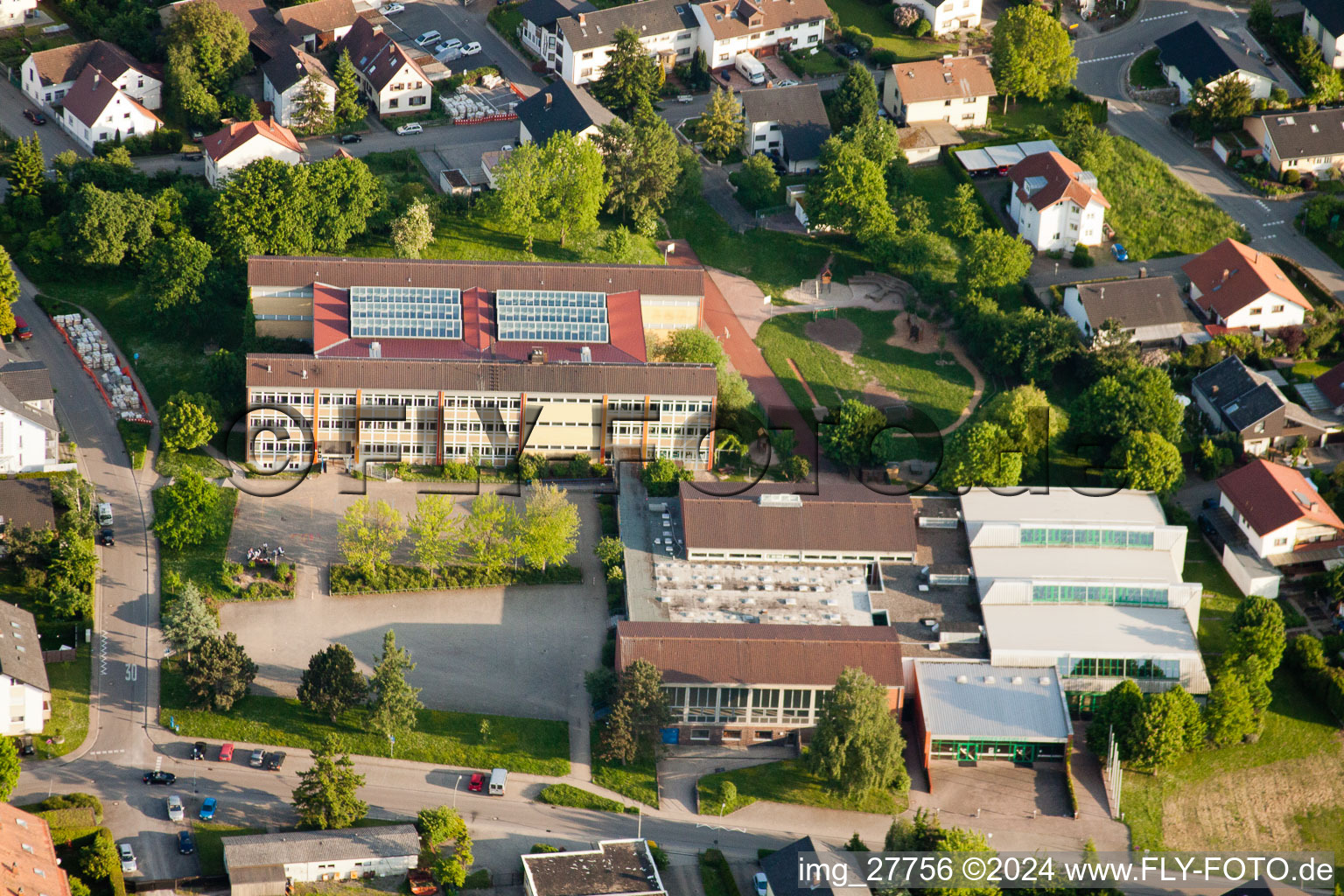 Aerial photograpy of Rauenberg in the state Baden-Wuerttemberg, Germany