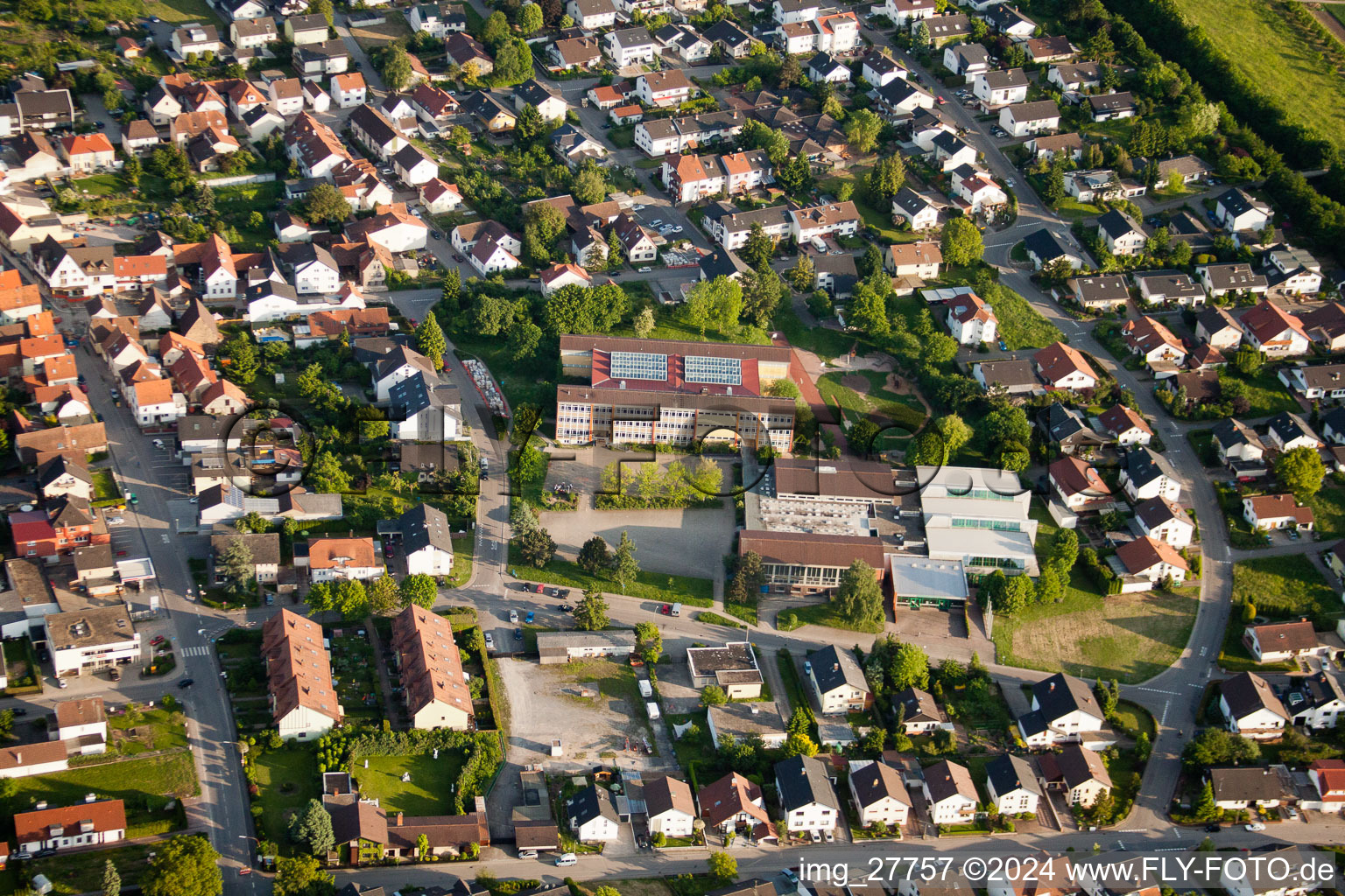 Oblique view of Rauenberg in the state Baden-Wuerttemberg, Germany