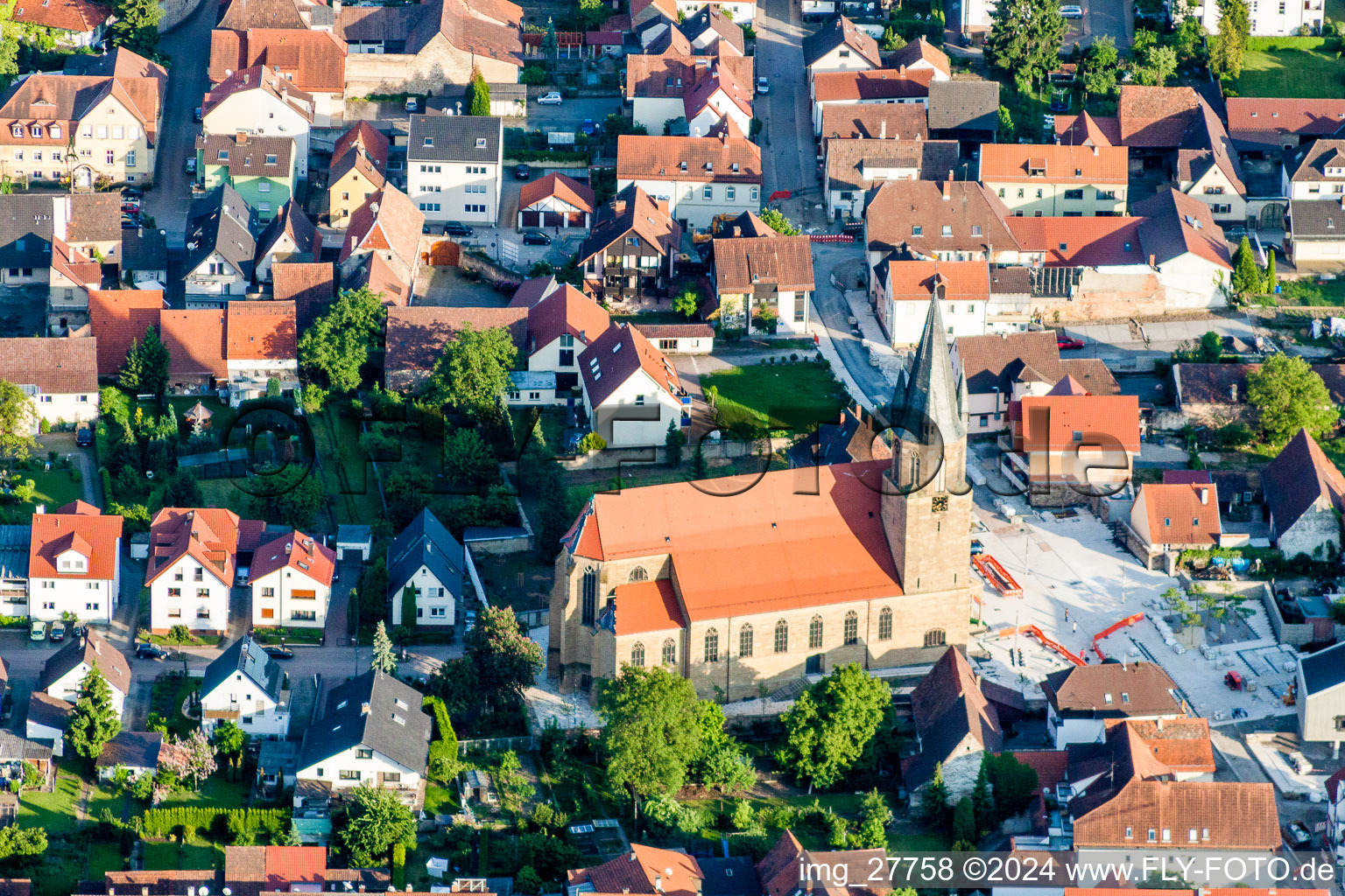 Church building   in Rauenberg in the state Baden-Wurttemberg, Germany