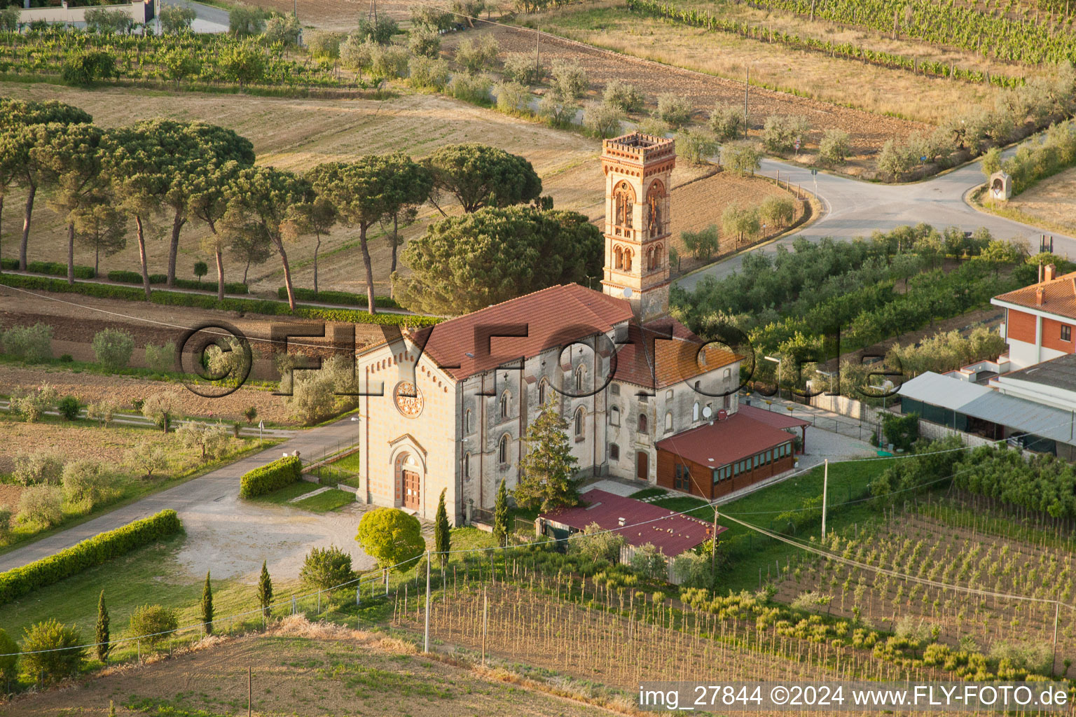 Aerial view of Petraia in the state Umbria, Italy