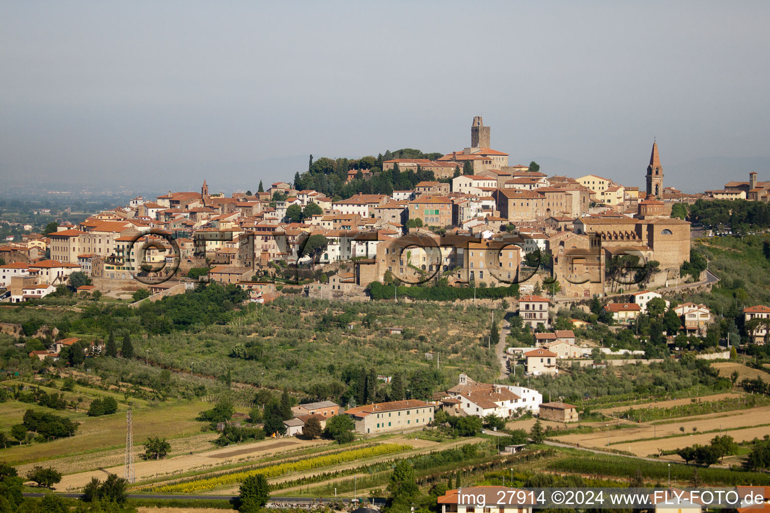 Old town area and city centre in Lucignano in the state Arezzo, Italy