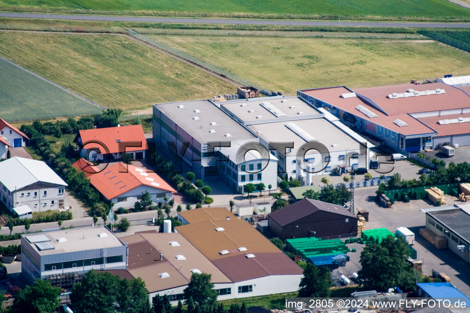 Aerial photograpy of Industrial area W in Hatzenbühl in the state Rhineland-Palatinate, Germany