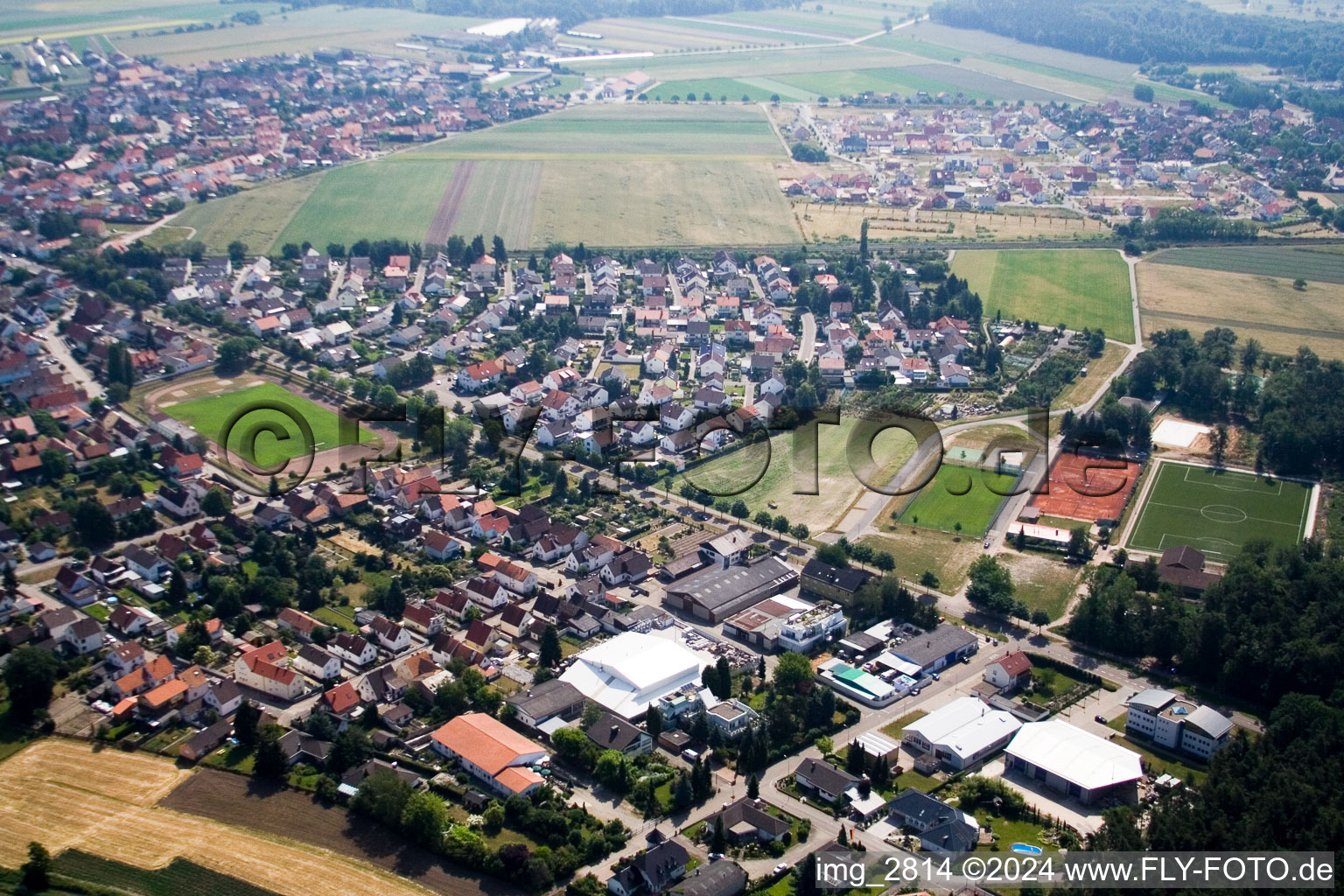 Ensemble of sports grounds Sportverein Olympia in Rheinzabern in the state Rhineland-Palatinate, Germany