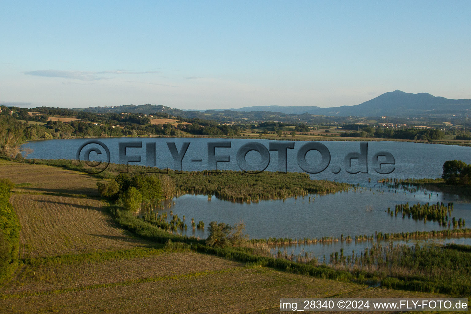 Lake Montalcino in Pozzuolo in the state Umbria, Italy